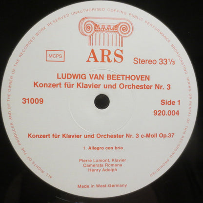 Ludwig van Beethoven : Konzert Für Klavier Und Orchester Nr. 3 (LP)