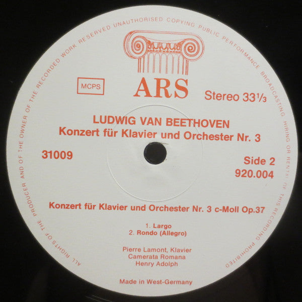 Ludwig van Beethoven : Konzert Für Klavier Und Orchester Nr. 3 (LP)