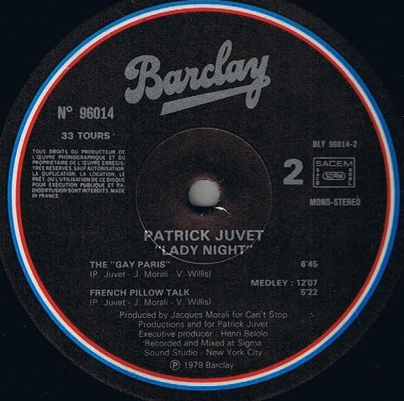 Patrick Juvet : Lady Night (LP, Album)