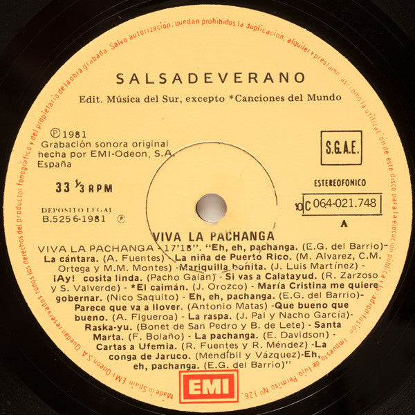 Various : Salsa De Verano (LP, Comp, P/Mixed)