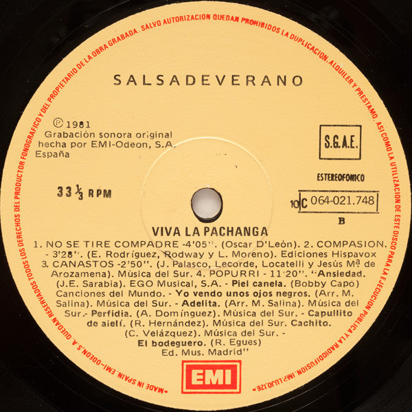 Various : Salsa De Verano (LP, Comp, P/Mixed)