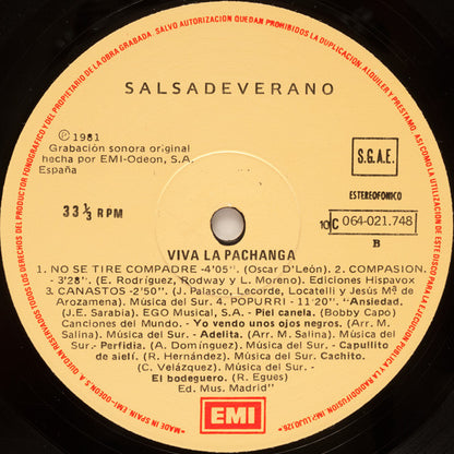 Various : Salsa De Verano (LP, Comp, P/Mixed)