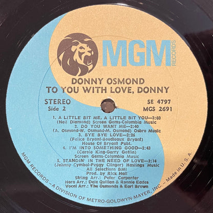 Donny Osmond : To You With Love, Donny (LP, Album)