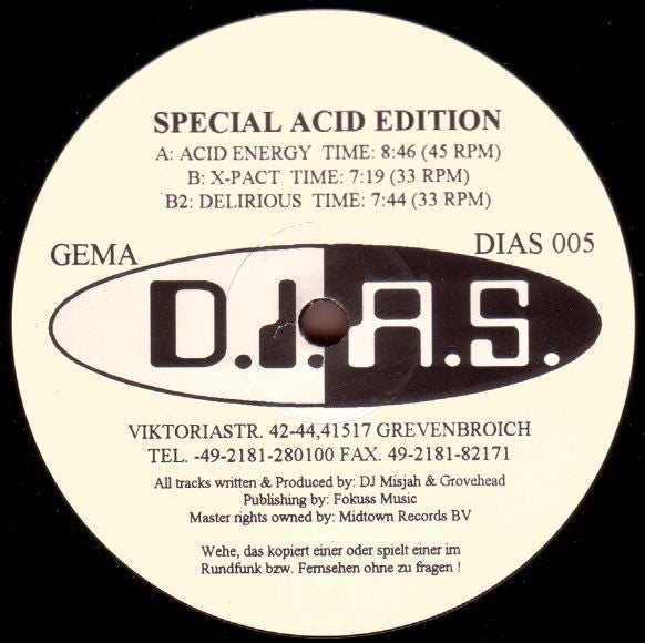 DJ Misjah & DJ Groovehead : Special Acid Edition (12")