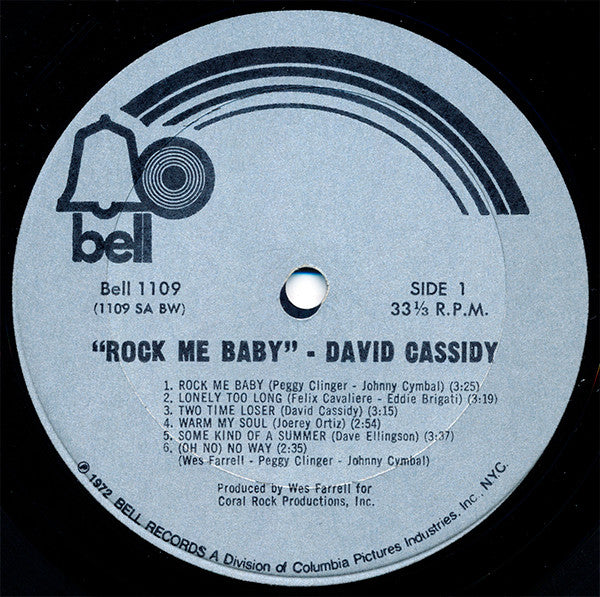 David Cassidy : Rock Me Baby (LP, Album)