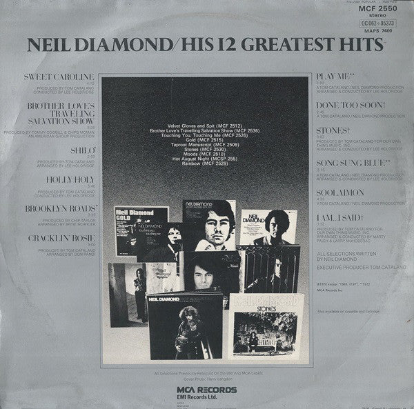 Neil Diamond : His 12 Greatest Hits (LP, Comp)