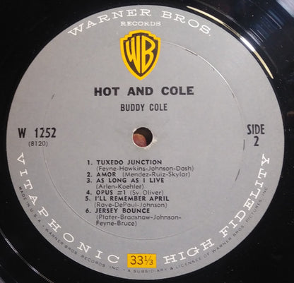 Buddy Cole : Hot And Cole (LP, Album, Mono)