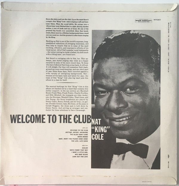 Nat King Cole : Welcome To The Club (LP, Album, Mono)