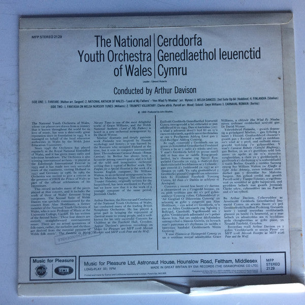 National Youth Orchestra Of Wales, Arthur Davison : The National Youth Orchestra Of Wales (LP)