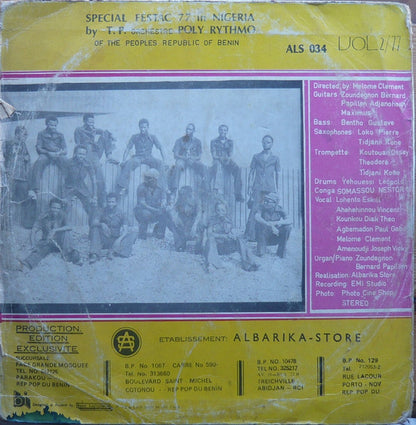 T.P. Orchestre Poly-Rythmo : Special Festac 77 In Nigeria - Vol. 2/77 (LP, Album)