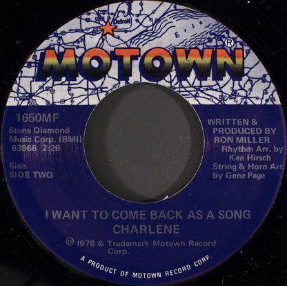 Charlene & Stevie Wonder : Used To Be / I Want To Come Back As A Song (7")