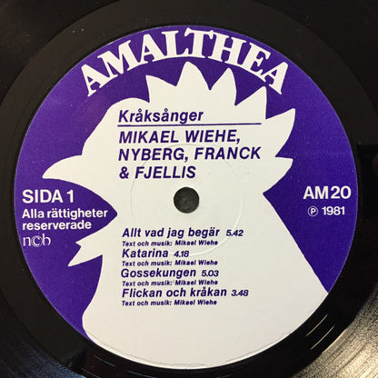 Mikael Wiehe, Håkan Nyberg, Arne Franck & Jan Erik "Fjellis" Fjellström : Kråksånger (LP, Album)