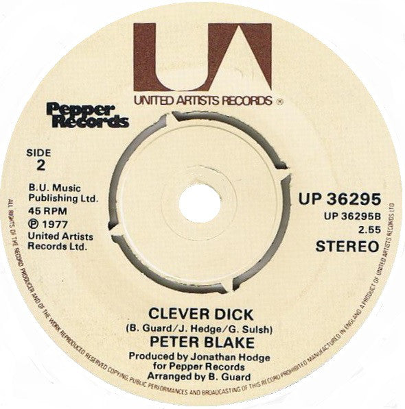 Peter Blake (3) : Lipsmackin' Rock 'N Rollin' / Clever Dick (7", Single)