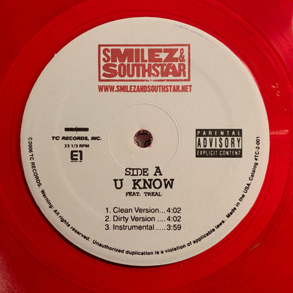 Smilez & Southstar : U Know (12", Red)