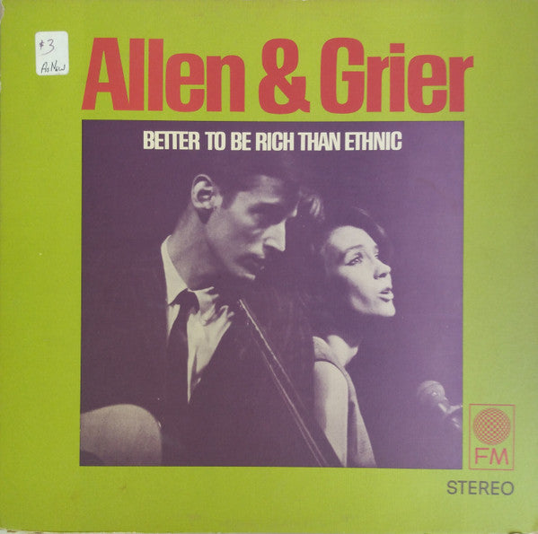 Allen & Grier : Better To Be Rich Than Ethnic (LP)