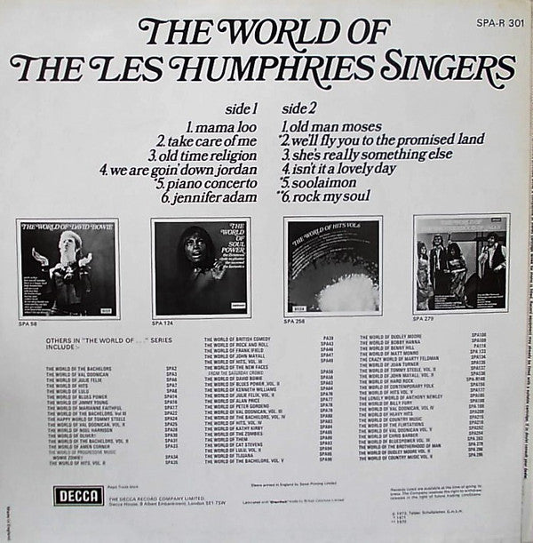 Les Humphries Singers : The World Of The Les Humphries Singers (LP, Comp)