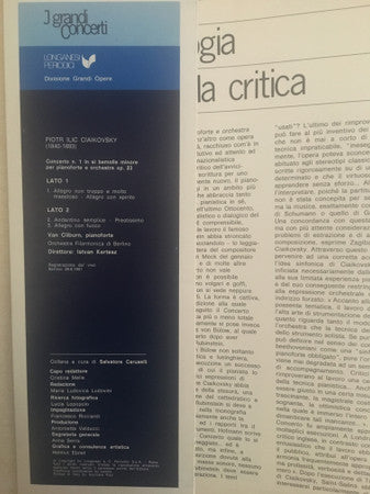 Pyotr Ilyich Tchaikovsky - István Kertész, Van Cliburn : Concerto N. 1 In Si Bemolle Minore Per Pianoforte E Orchestra Op. 23 (LP, Mono, Gat)