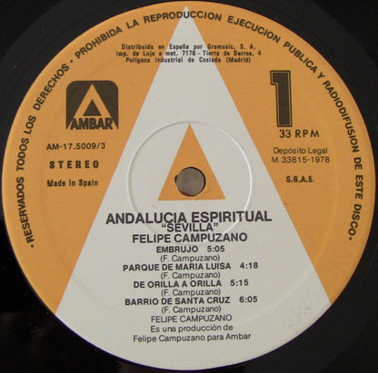 Felipe Campuzano : Andalucía Espiritual, Vol. 2, "Sevilla" (LP, Album, Gat)