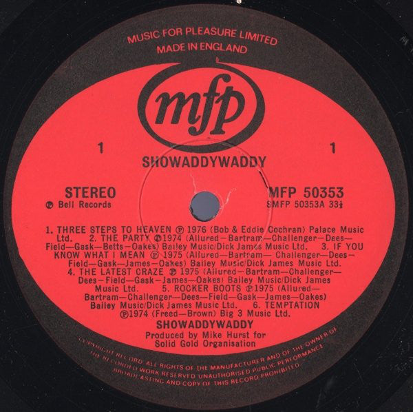 Showaddywaddy : Showaddywaddy (LP, Comp)