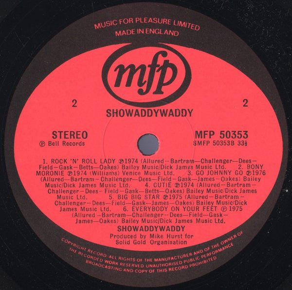 Showaddywaddy : Showaddywaddy (LP, Comp)