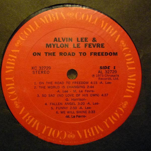 Alvin Lee & Mylon LeFevre : On The Road To Freedom (LP, Album, Gat)