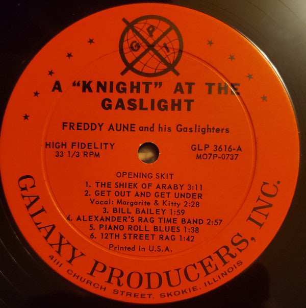 Freddy Aune And His Speakeasy Trio : A "Knight" At The Gaslight (LP, Mono)