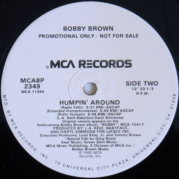 Bobby Brown : Humpin' Around (12", Single, Promo)