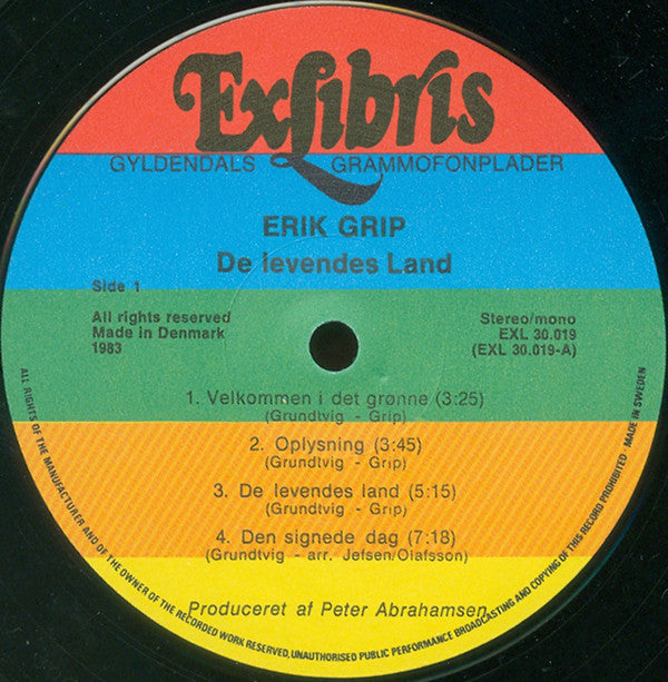 Erik Grip : De Levendes Land (LP, Album)