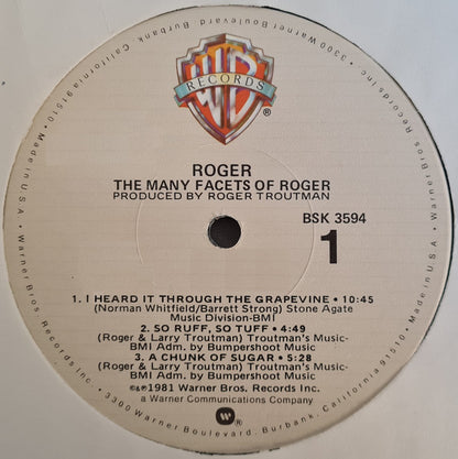 Roger Troutman : The Many Facets Of Roger (LP, Album, Win)