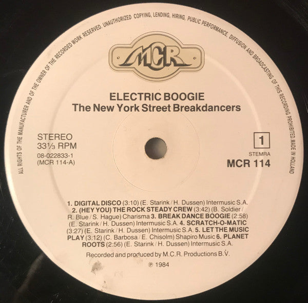 The New York Street Breakdancers : Electric Boogie (LP)