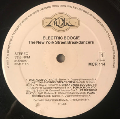 The New York Street Breakdancers : Electric Boogie (LP)