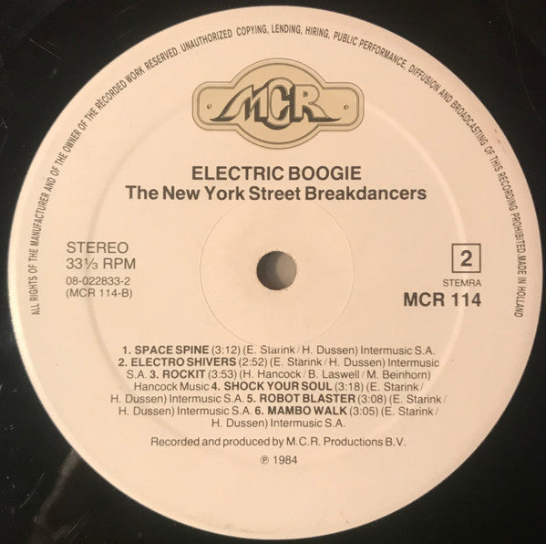 The New York Street Breakdancers : Electric Boogie (LP)