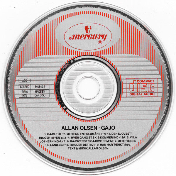 Allan Olsen : Gajo (CD, Album)