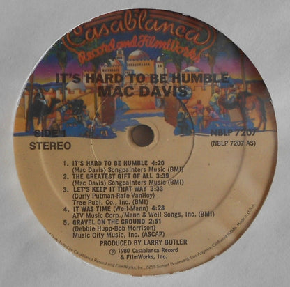 Mac Davis : It's Hard To Be Humble (LP, Album, 53 )