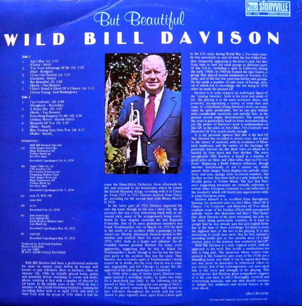 Wild Bill Davison : But Beautiful (LP)