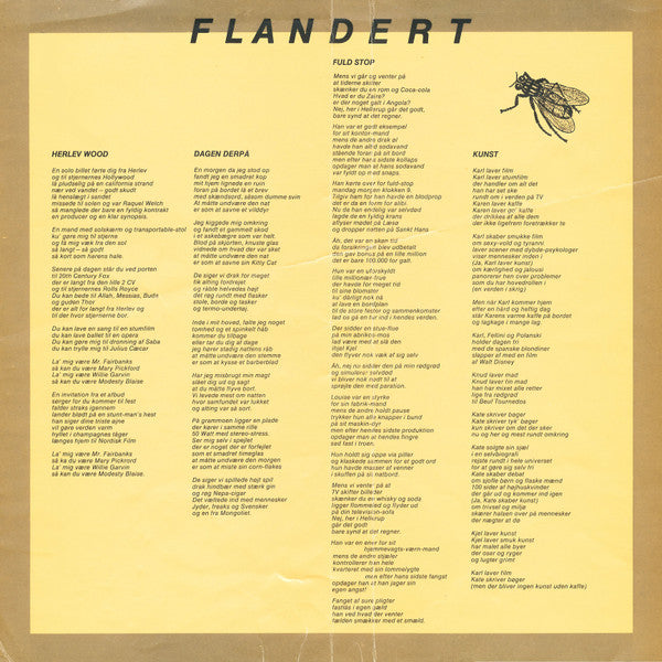 Flandert : Stue-Fluen (LP, Album)