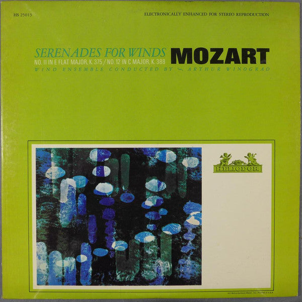 Wolfgang Amadeus Mozart : Wind Ensemble Conducted By Arthur Winograd : Serenades For Winds:  No. 11 In E Flat Major, K. 375 / No. 12 In C Major, K. 388 (LP)