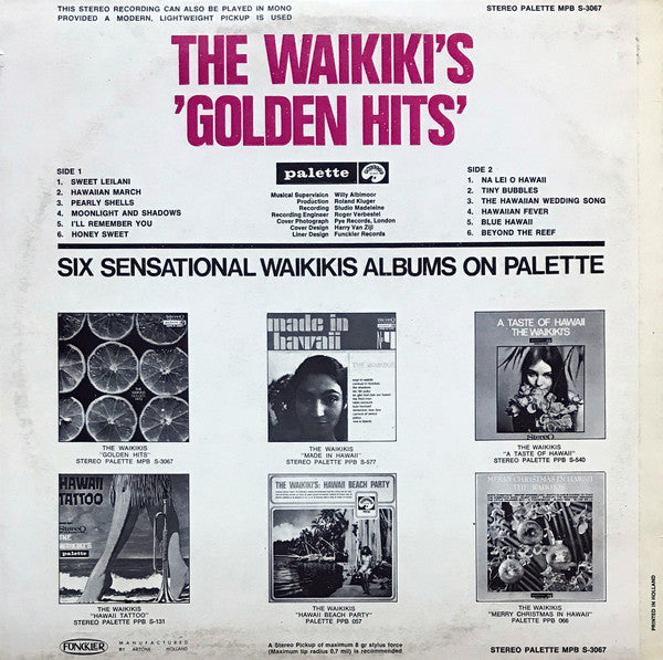 The Waikiki's : Golden Hits (LP, Album, RE)