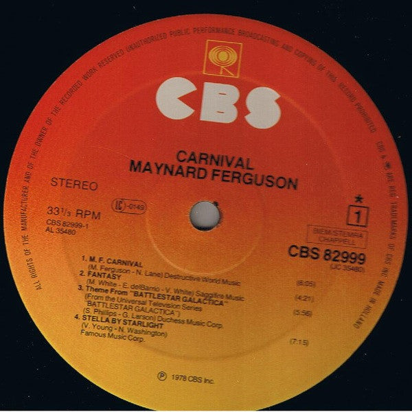 Maynard Ferguson : Carnival (LP, Album)