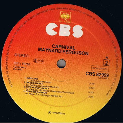 Maynard Ferguson : Carnival (LP, Album)