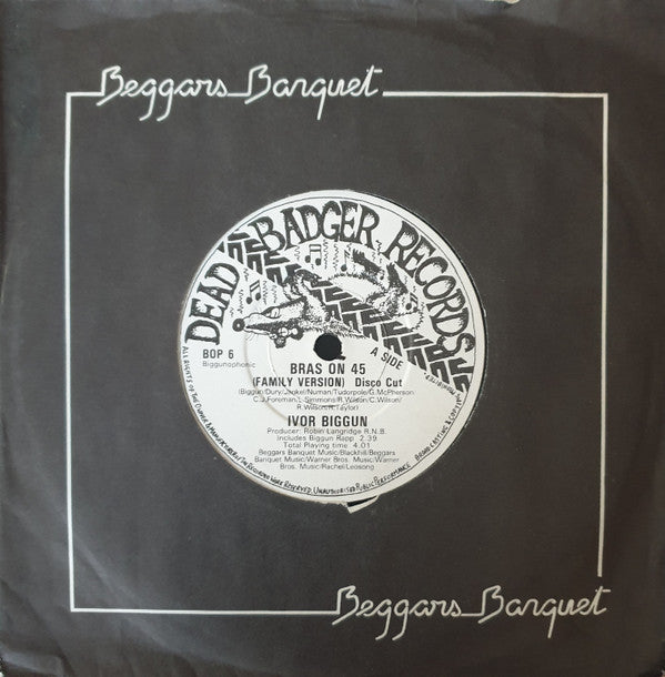 Ivor Biggun : Bras On 45 (7", Single, com)