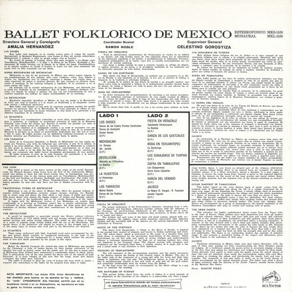 Ballet Folklorico De Mexico : Ballet Folklorico De Mexico (LP, Album, Bla)