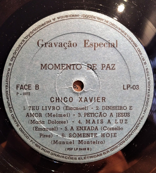 Chico Xavier : Momento de Paz (LP, Album)