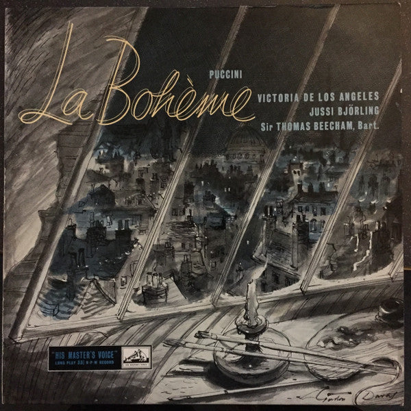 Giacomo Puccini, Victoria De Los Angeles, Jussi Björling, Sir Thomas Beecham : La Bohème (2xLP, Album, Mono)