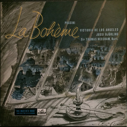 Giacomo Puccini, Victoria De Los Angeles, Jussi Björling, Sir Thomas Beecham : La Bohème (2xLP, Album, Mono)