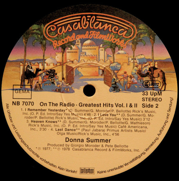 Donna Summer : On The Radio - Greatest Hits Volumes I & II (2xLP, Comp, P/Mixed, Pos)