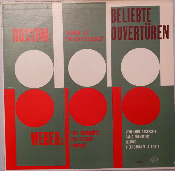 Gioacchino Rossini / Carl Maria Von Weber, Radio-Sinfonie-Orchester Frankfurt, Pierre-Michel Le Conte : Beliebte Ouvertüren (LP, Mono)