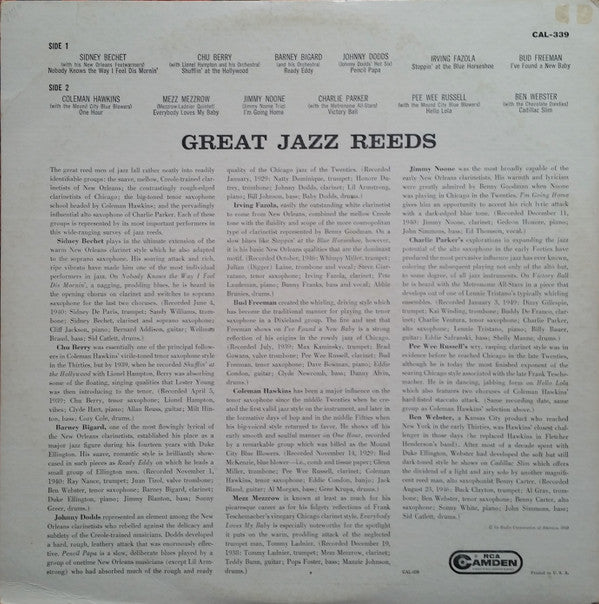 Various : Great Jazz Reeds (LP, Comp)