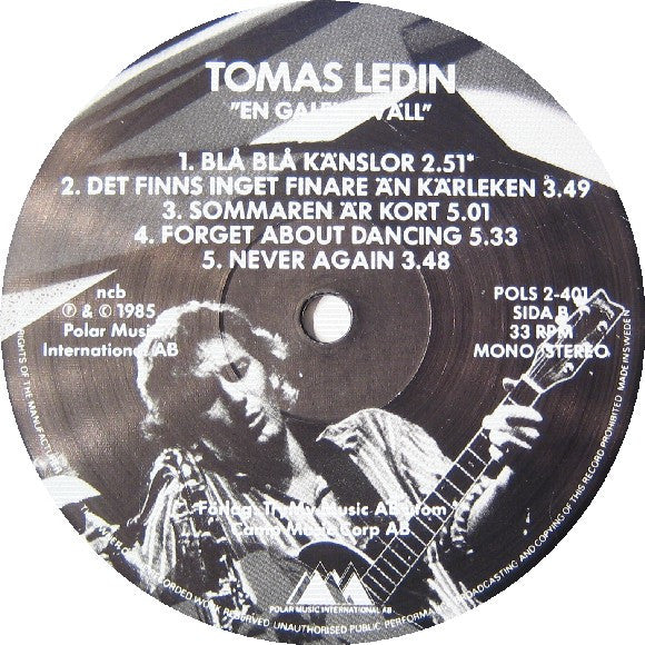 Tomas Ledin : En Galen Kväll (2xLP, Album)