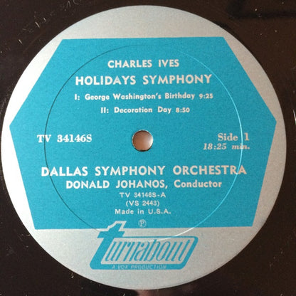 Charles Ives, Dallas Symphony Orchestra, Donald Johanos : Holidays Symphony (LP, Album)